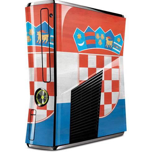 Croatia Flag Distressed Xbox 360 Slim (2010) Skin